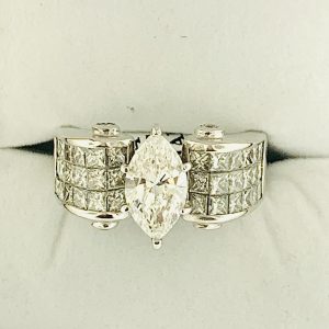 #17905 - Ladies Marquise shape diamond ring