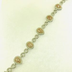 #14042 - Ladies natural Pink diamond bracelet