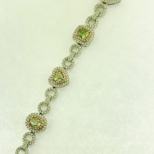 #14046 - Ladies natural green diamonds